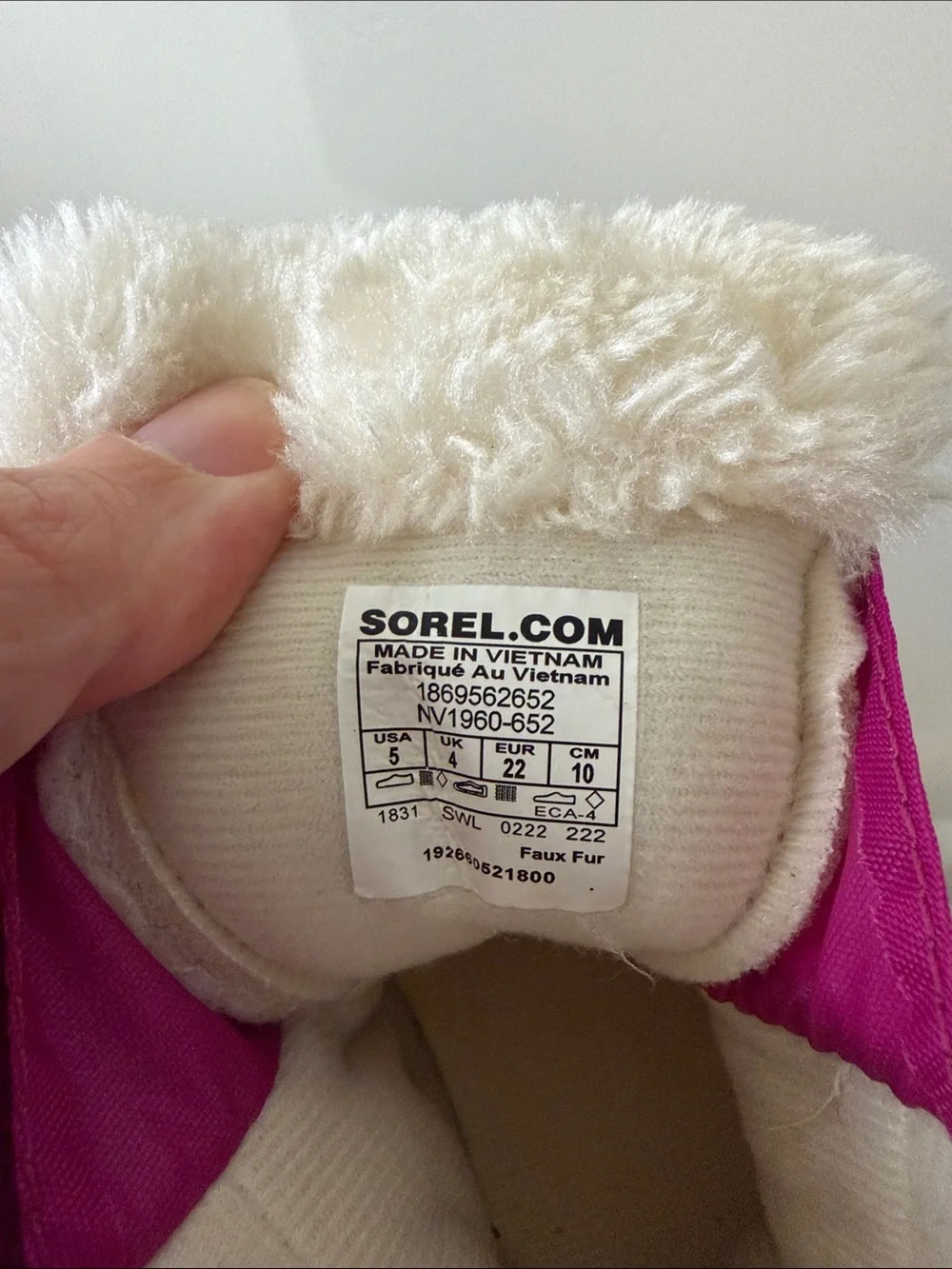 Sorel Toddler Snow Commander Pink Black Winter Boots Faux Fur Trim Size 5